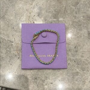 Melinda Maria Gold Bracelet with Turquoise Accents